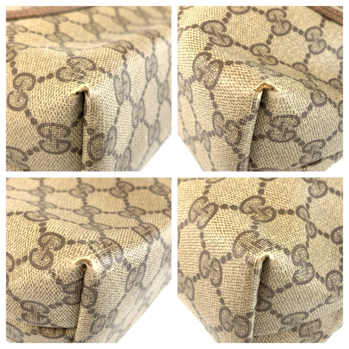 26658
GUCCI グッチ ヴィンテージ シェリーライン ベージュ ブラウン GGスプリームキャンバス / レザー 40 02 003 トートバッグ ショルダーバッグ レディース AB28