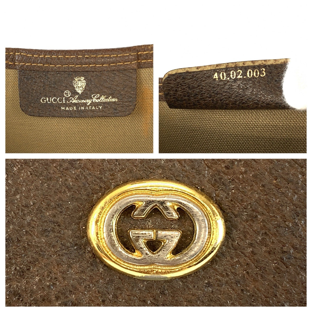 26658
GUCCI グッチ ヴィンテージ シェリーライン ベージュ ブラウン GGスプリームキャンバス / レザー 40 02 003 トートバッグ ショルダーバッグ レディース AB28
