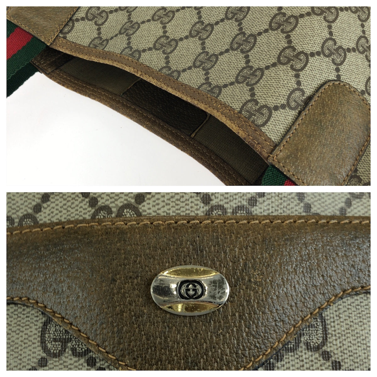26659
GUCCI グッチ ヴィンテージ オールドグッチ シェリーライン ベージュ ブラウン GGスプリームキャンバス 39.02.003 トートバッグ ショルダーバッグ レディース AB28