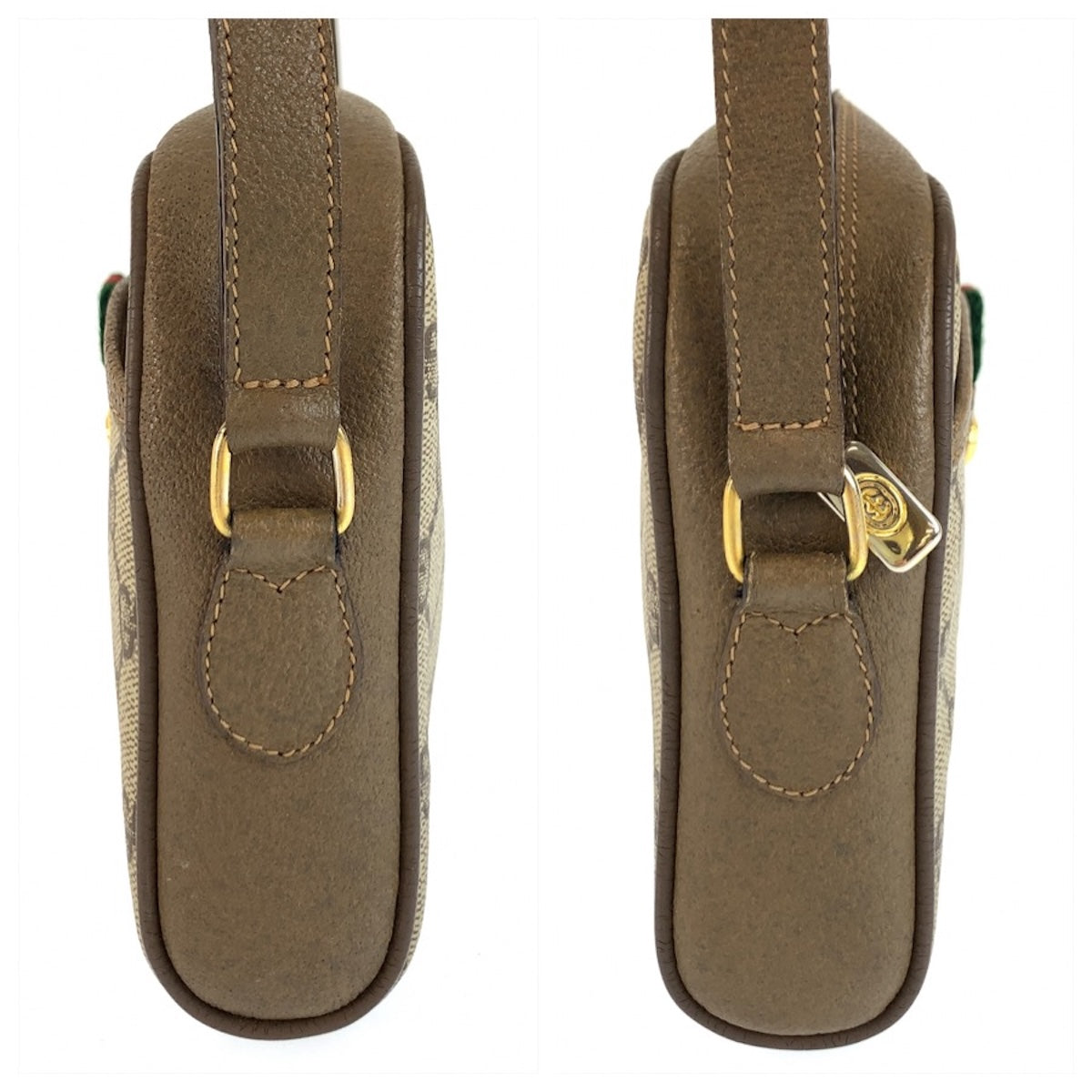 26660
GUCCI グッチ ヴィンテージ シェリーライン ベージュ ブラウン GGスプリームキャンバス / レザー 116 02 089 ショルダーバッグ ポシェット レディース AB35