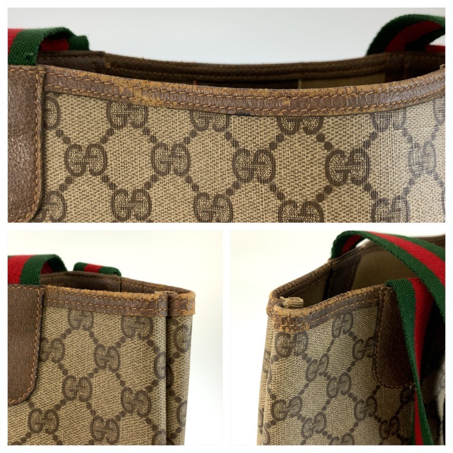 26661
GUCCI グッチ ヴィンテージ シェリーライン ベージュ ブラウン GGスプリームキャンバス 39 02 003 トートバッグ ショルダーバッグ レディース AB22