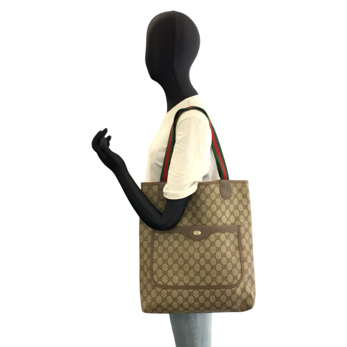 26661
GUCCI グッチ ヴィンテージ シェリーライン ベージュ ブラウン GGスプリームキャンバス 39 02 003 トートバッグ ショルダーバッグ レディース AB22