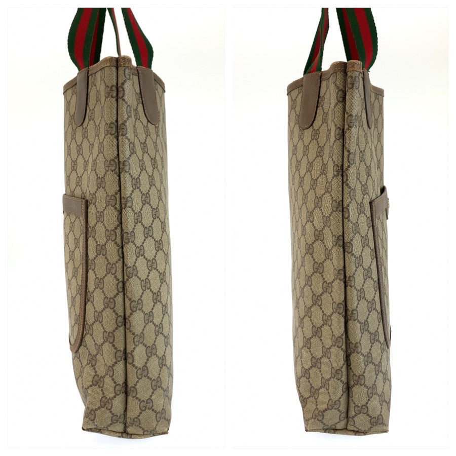 26661
GUCCI グッチ ヴィンテージ シェリーライン ベージュ ブラウン GGスプリームキャンバス 39 02 003 トートバッグ ショルダーバッグ レディース AB22