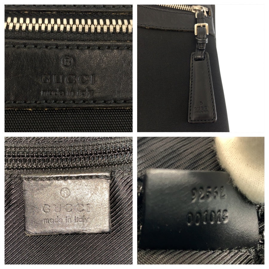 26662
GUCCI グッチ ブラック 黒 シルバー金具 ナイロン / レザー 92562 ショルダーバッグ メッセンジャーバッグ レディース AB28