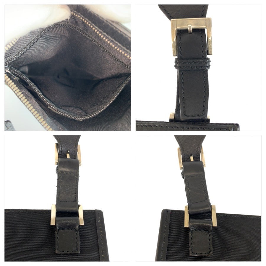 26662
GUCCI グッチ ブラック 黒 シルバー金具 ナイロン / レザー 92562 ショルダーバッグ メッセンジャーバッグ レディース AB28