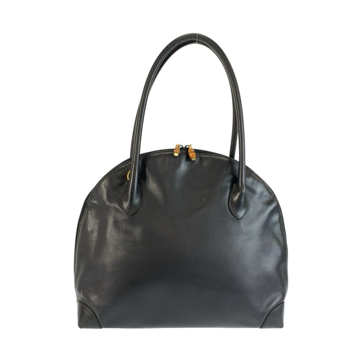 26663
GUCCI グッチ バンブー ブラック 黒 シルバー金具 レザー 000 781 0270 トートバッグ ショルダーバッグ レディース AB32