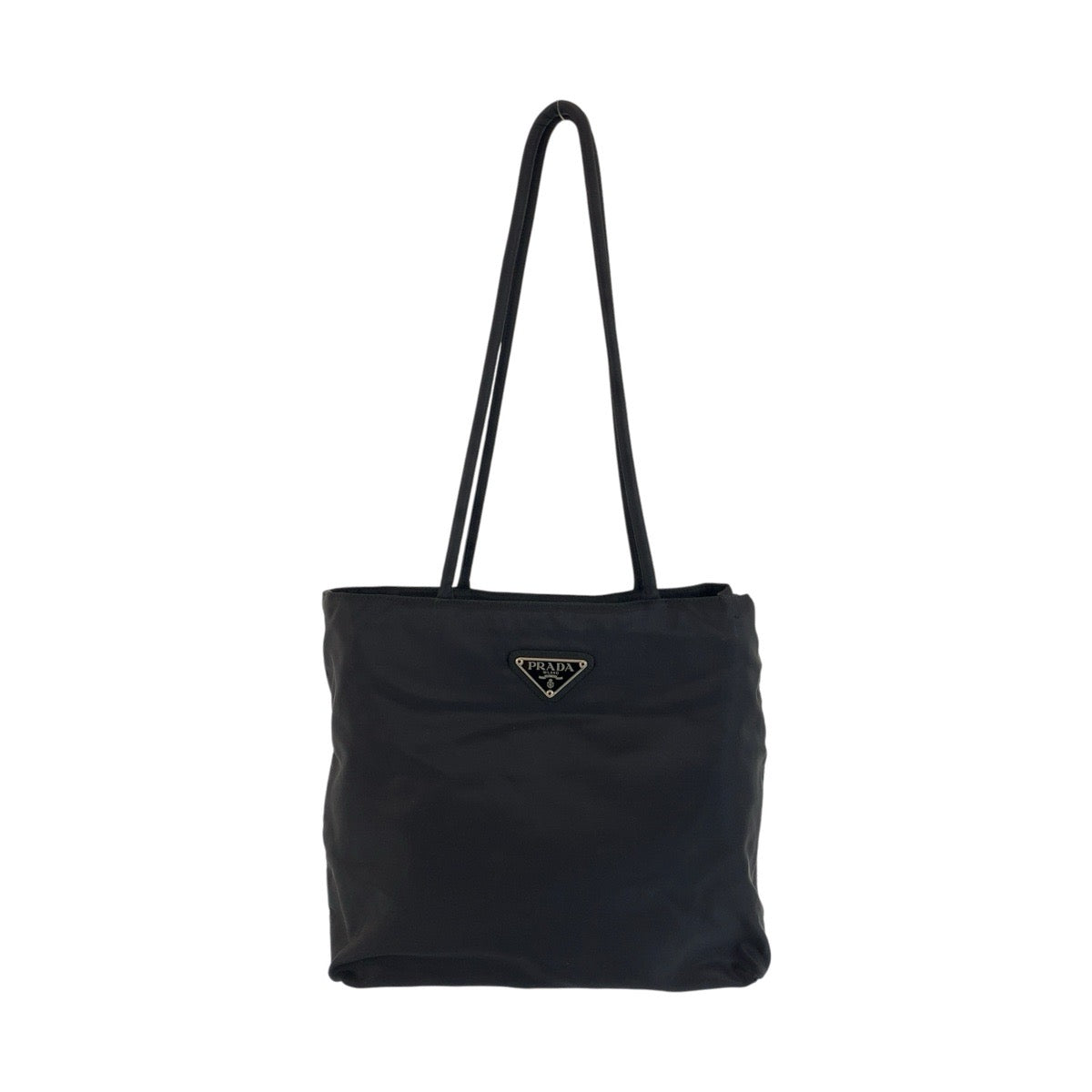 26664
PRADA プラダ テスート 三角ロゴプレート ブラック 黒 シルバー金具 ナイロン トートバッグ ショルダーバッグ レディース AB34