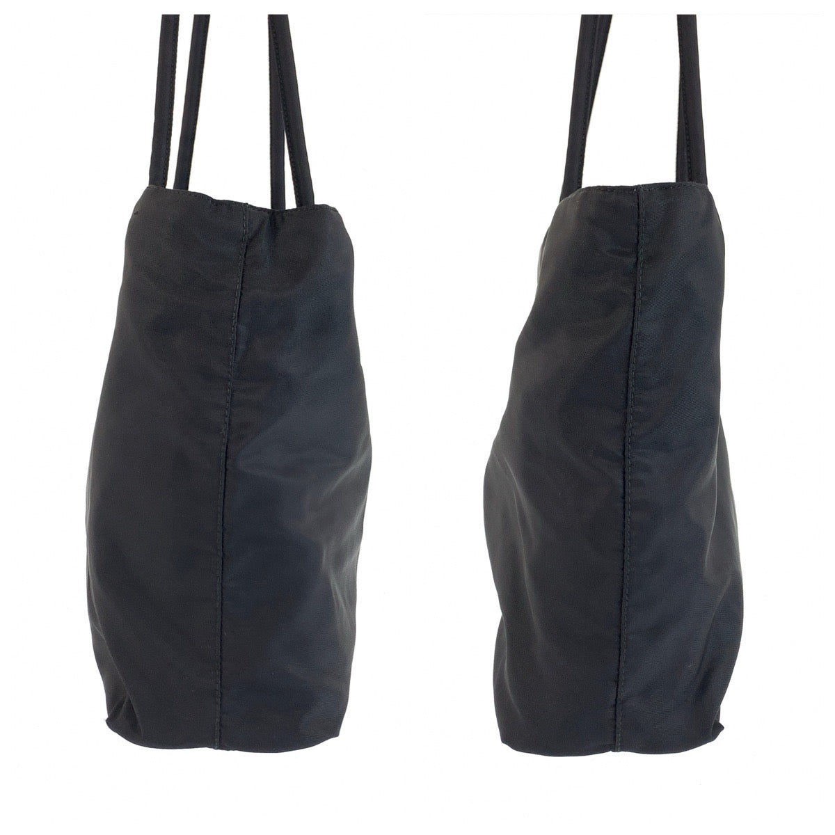 26664
PRADA プラダ テスート 三角ロゴプレート ブラック 黒 シルバー金具 ナイロン トートバッグ ショルダーバッグ レディース AB34