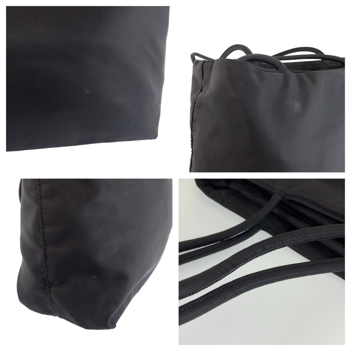 26664
PRADA プラダ テスート 三角ロゴプレート ブラック 黒 シルバー金具 ナイロン トートバッグ ショルダーバッグ レディース AB34