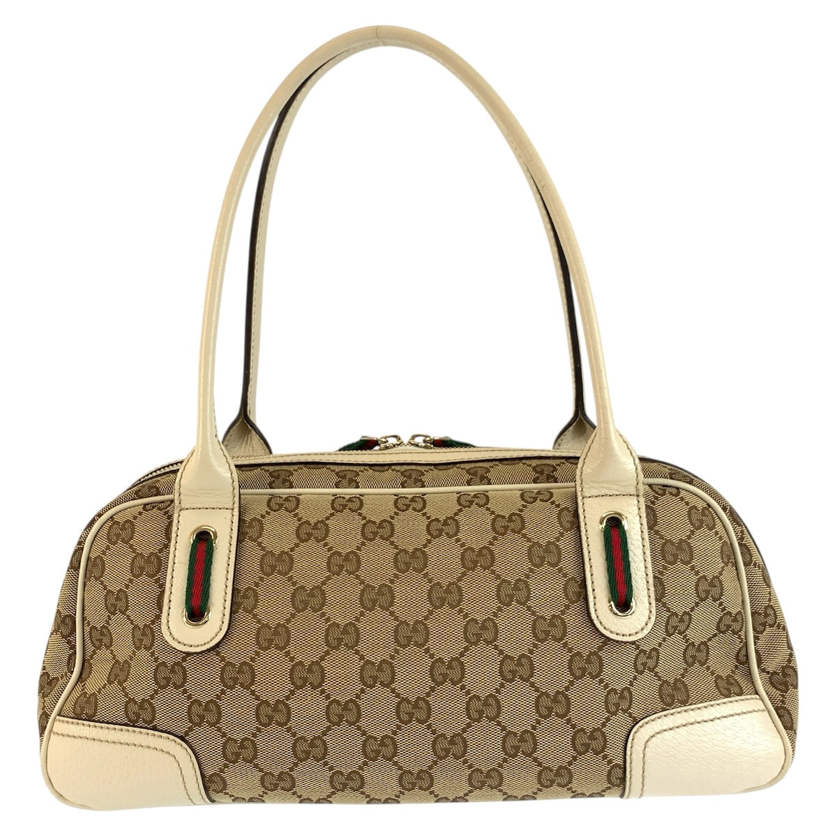 26666
GUCCI グッチ プリンシー ベージュ アイボリー ゴールド金具 GGキャンバス / レザー 161720 ショルダーバッグ ミニボストンバッグ レディース ABP42