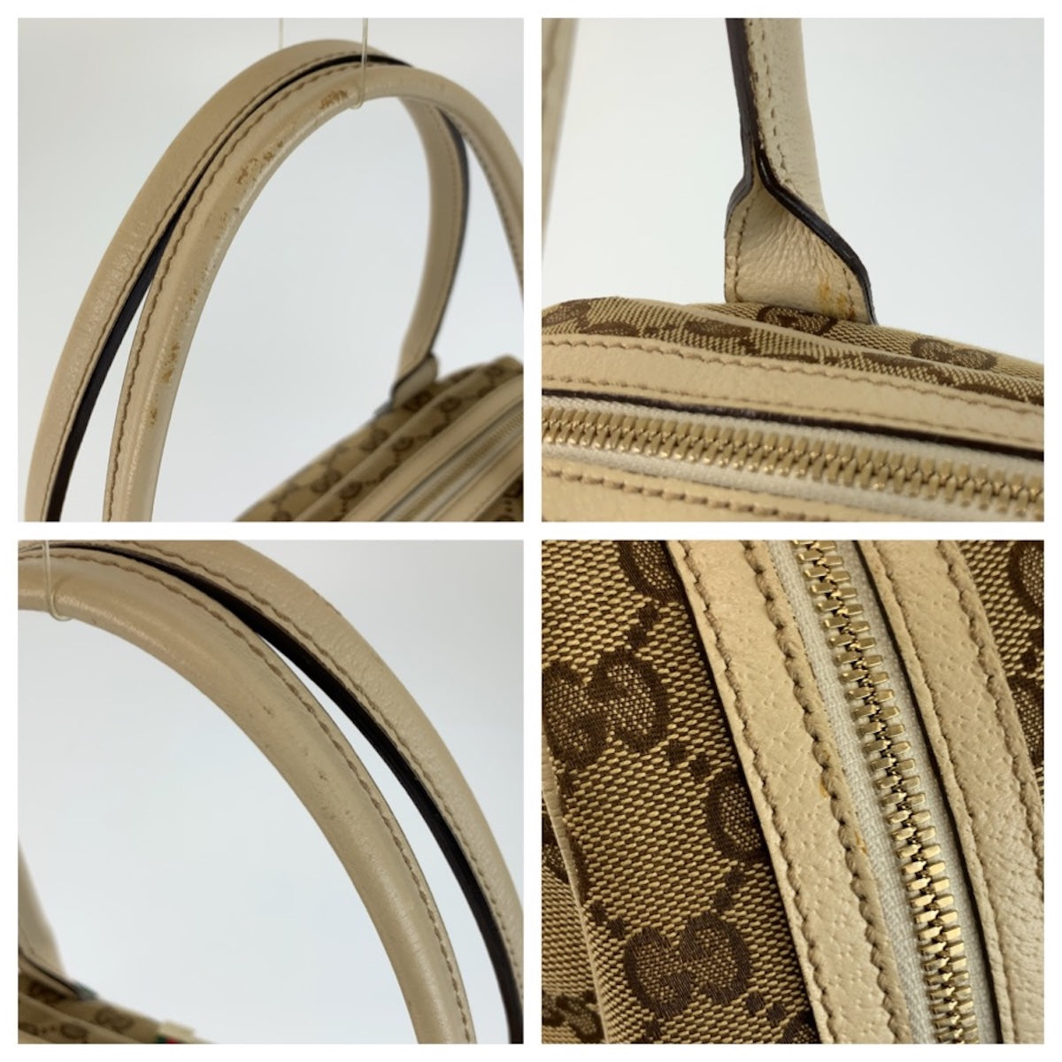 26666
GUCCI グッチ プリンシー ベージュ アイボリー ゴールド金具 GGキャンバス / レザー 161720 ショルダーバッグ ミニボストンバッグ レディース ABP42