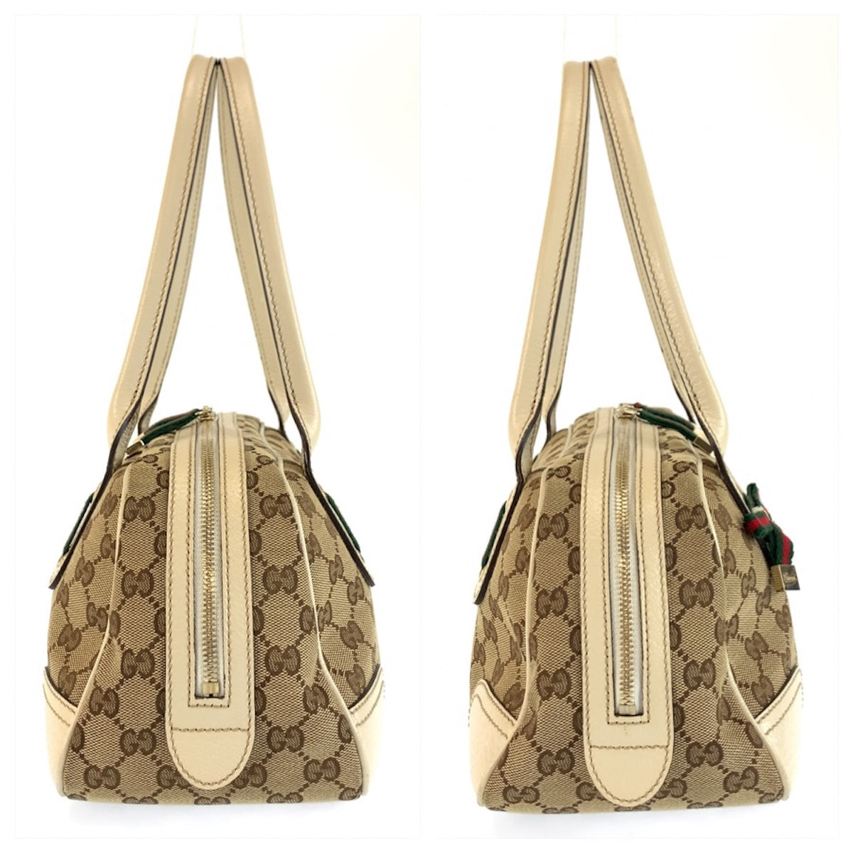 26666
GUCCI グッチ プリンシー ベージュ アイボリー ゴールド金具 GGキャンバス / レザー 161720 ショルダーバッグ ミニボストンバッグ レディース ABP42