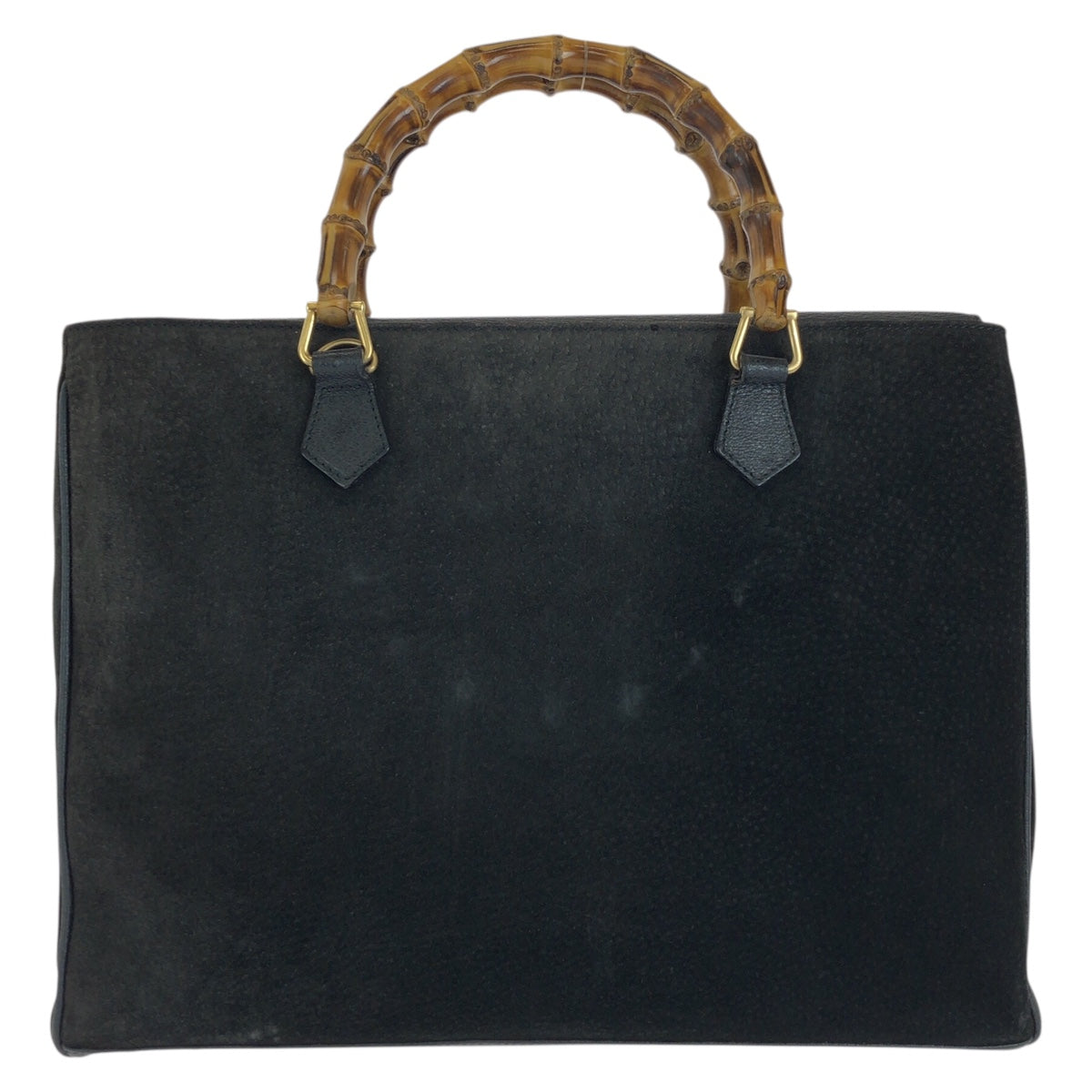 26667
GUCCI グッチ ヴィンテージ バンブー ブラック 黒 ゴールド金具 スウェード トートバッグ ハンドバッグ レディース AB35