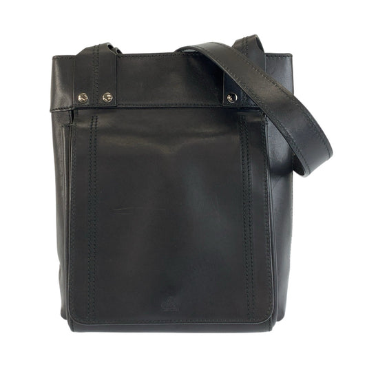 26669
GUCCI グッチ ブラック 黒 シルバー金具 レザー 106300 ショルダーバッグ ポシェット 男女兼用 メンズ AB28