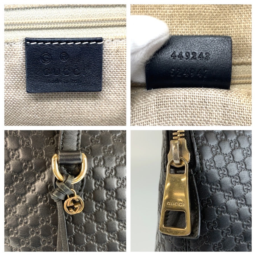 26670
GUCCI グッチ ブリー グッチシマ ブラック 黒 ゴールド金具 レザー 449243 トートバッグ ショルダーバッグ レディース AB35