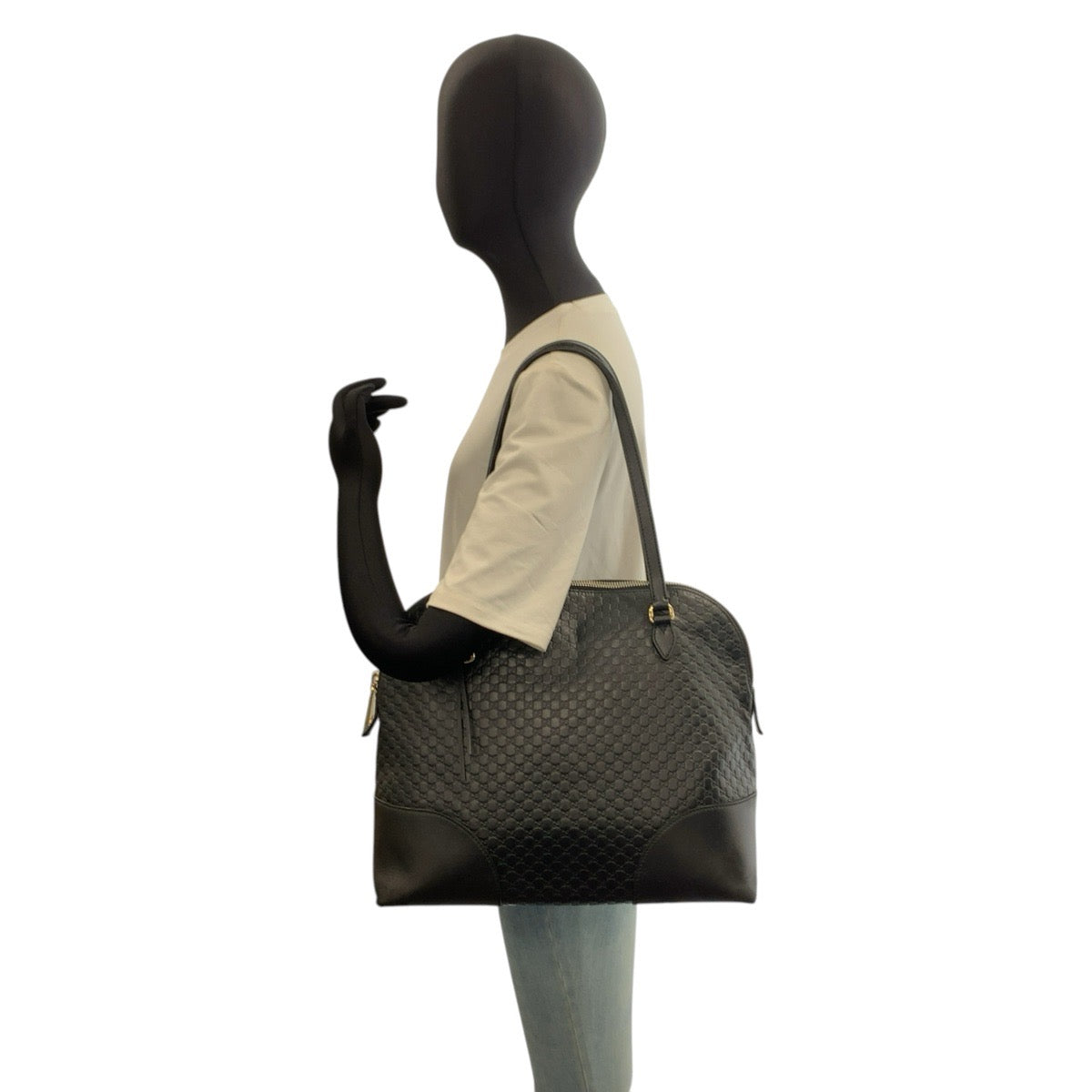 26670
GUCCI グッチ ブリー グッチシマ ブラック 黒 ゴールド金具 レザー 449243 トートバッグ ショルダーバッグ レディース AB35