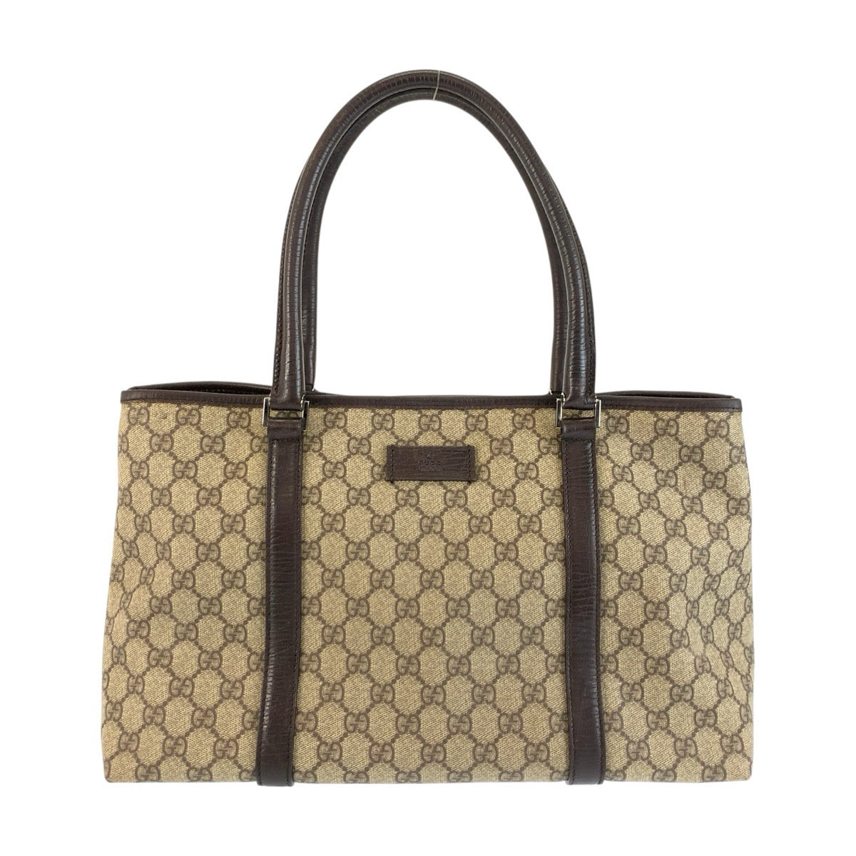 26671
GUCCI グッチ ベージュ ブラウン シルバー金具 GGスプリームキャンバス / レザー 114595 トートバッグ ショルダーバッグ レディース AB35