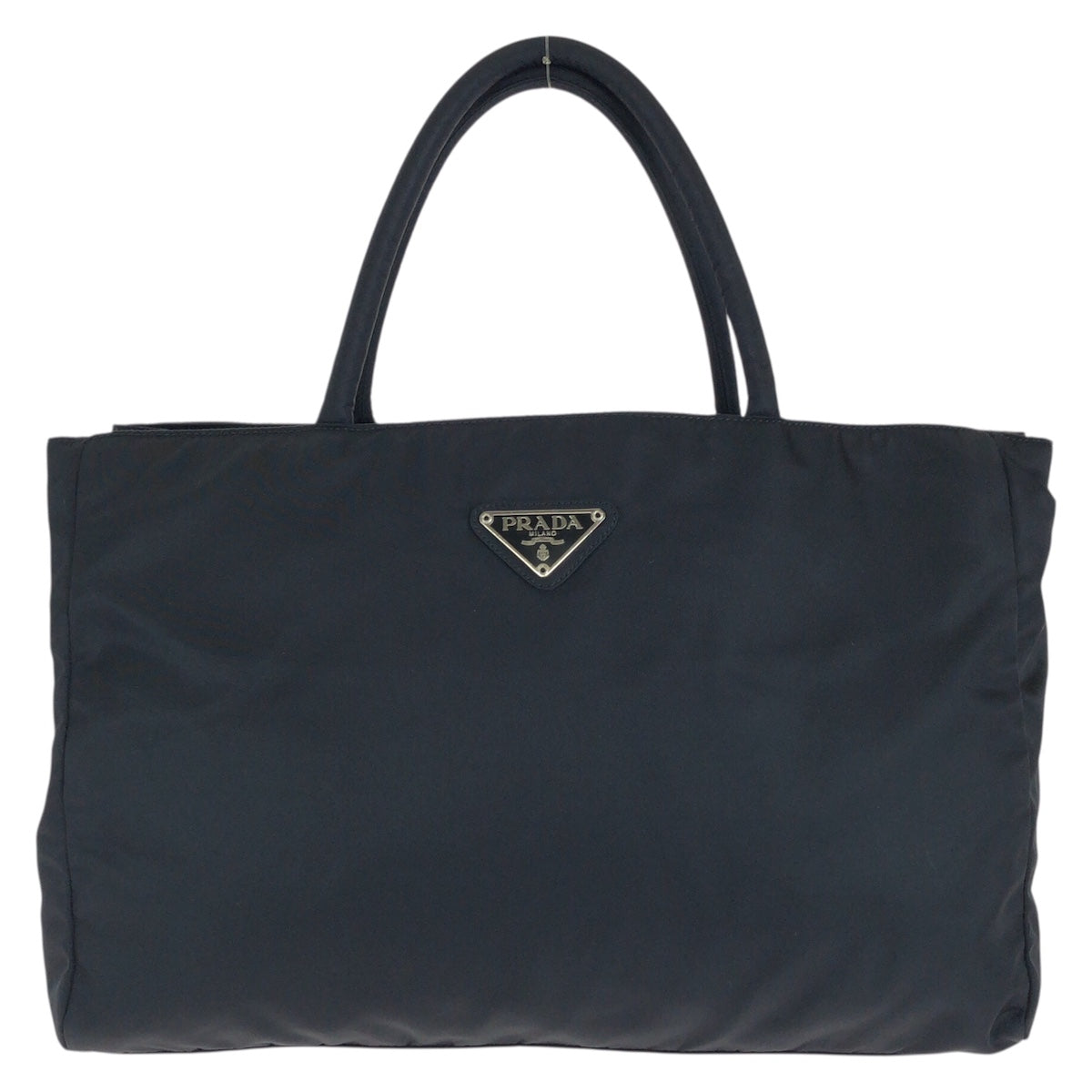 26672
PRADA プラダ テスート 三角ロゴプレート ブラック 黒 シルバー金具 ナイロン トートバッグ ハンドバッグ レディース A42