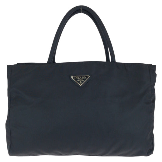 26672
PRADA プラダ テスート 三角ロゴプレート ブラック 黒 シルバー金具 ナイロン トートバッグ ハンドバッグ レディース A42