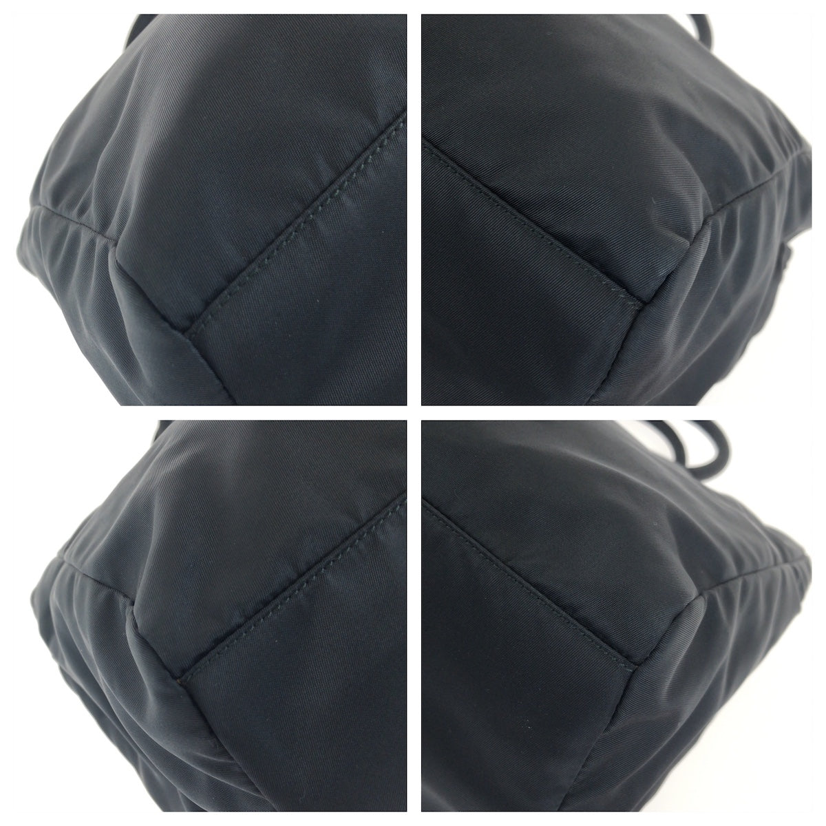 26672
PRADA プラダ テスート 三角ロゴプレート ブラック 黒 シルバー金具 ナイロン トートバッグ ハンドバッグ レディース A42