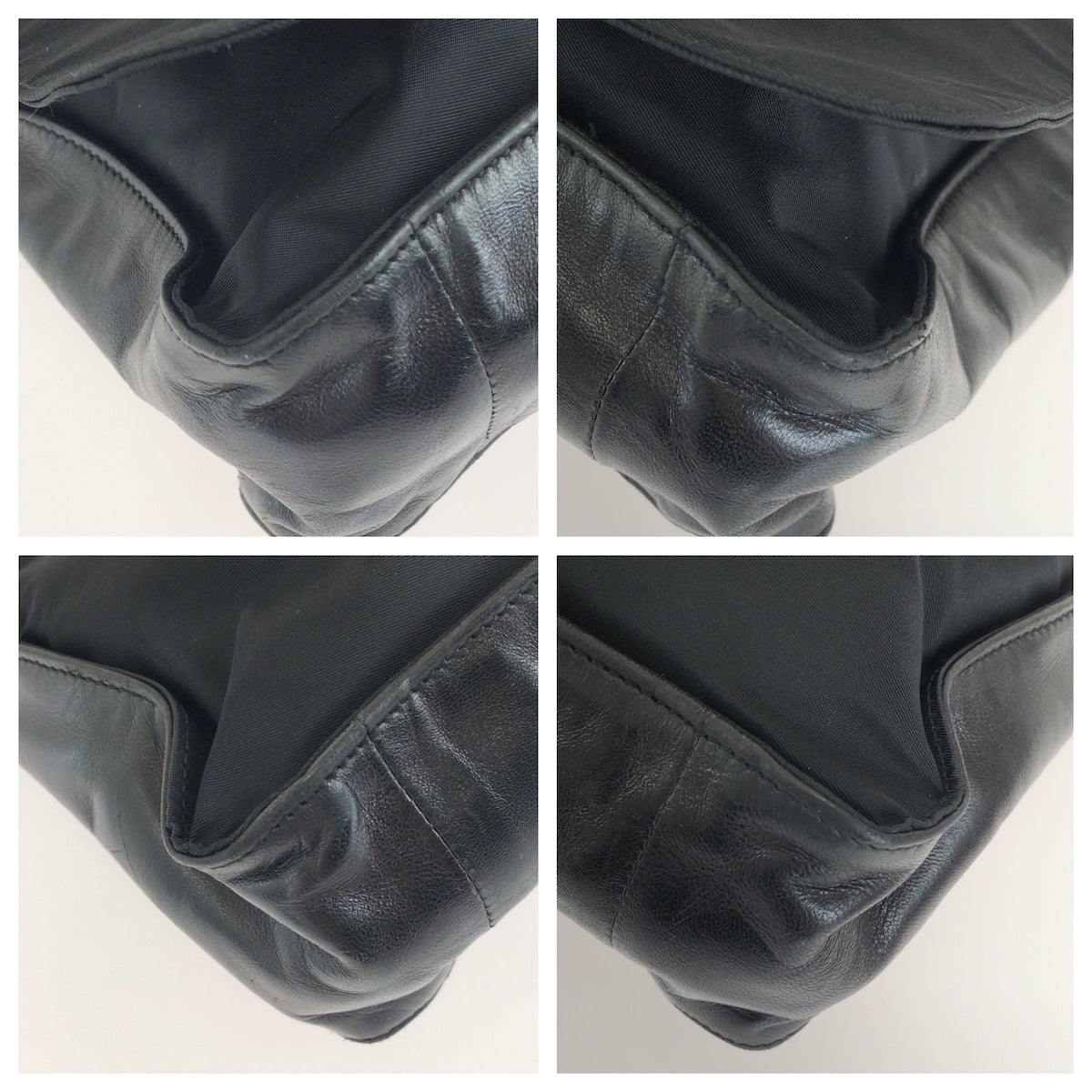 26673
PRADA プラダ テスート 三角ロゴプレート ブラック 黒 シルバー金具 ナイロン / レザー ショルダーバッグ レディース ABP35