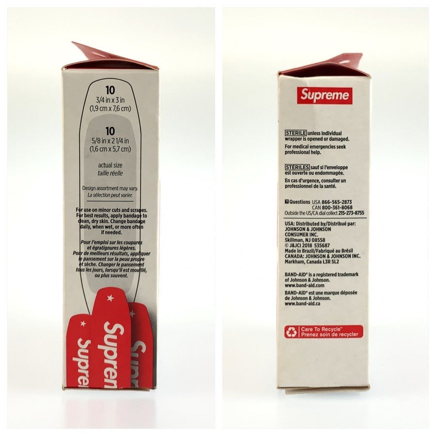 26699
Supreme シュプリーム BAND-AID レッド ホワイト ポリウレタン 絆創膏 バンドエイド メンズ SA