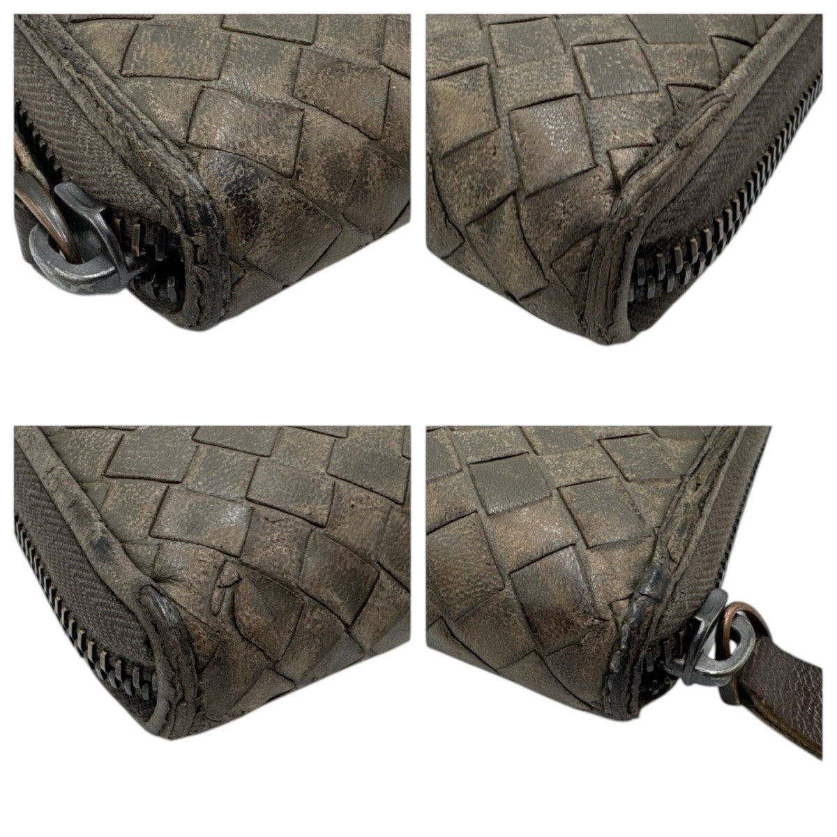 26775
BOTTEGAVENETA ボッテガヴェネタ イントレチャート ブラウン レザー 長財布 ロングウォレット メンズ B4
