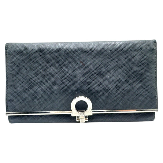 26783
Salvatore Ferragamo サルヴァトーレフェラガモ ガンチーニ金具 ブラック 黒 レザー 長財布 ロングウォレット メンズ B2