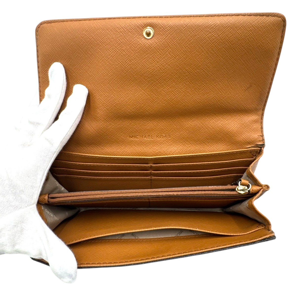 26787
Michael Kors マイケルコース シグネチャー ブラウン PVC 長財布 ロングウォレット レディース AB3