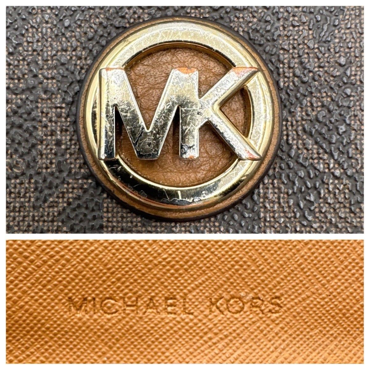 26787
Michael Kors マイケルコース シグネチャー ブラウン PVC 長財布 ロングウォレット レディース AB3