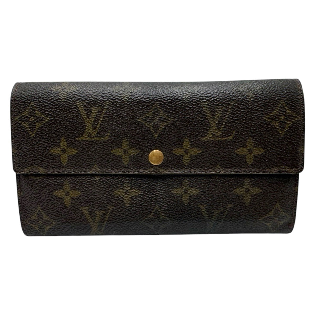 26825
LOUIS VUITTON ルイヴィトン モノグラム ポシェット ポルトモネ クレディ ブラウン ゴールド金具 PVC M61725 長財布 ロングウォレット 男女兼用 レディース B8