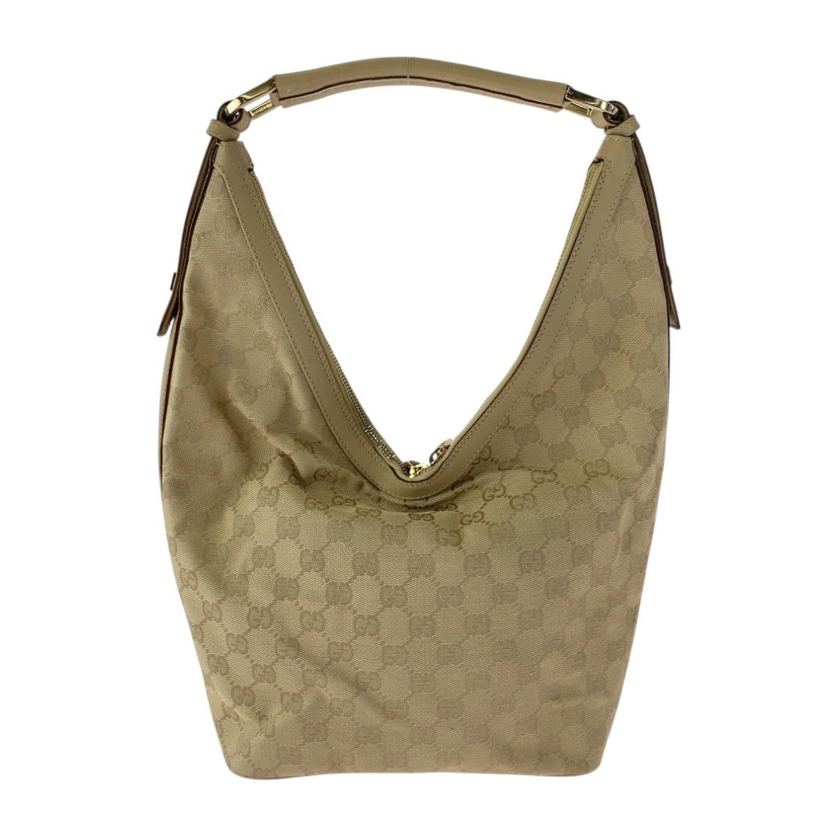 20164
GUCCI グッチ ベージュ シルバー金具 GGキャンバス 73885 ショルダーバッグ 肩掛け レディース AB28