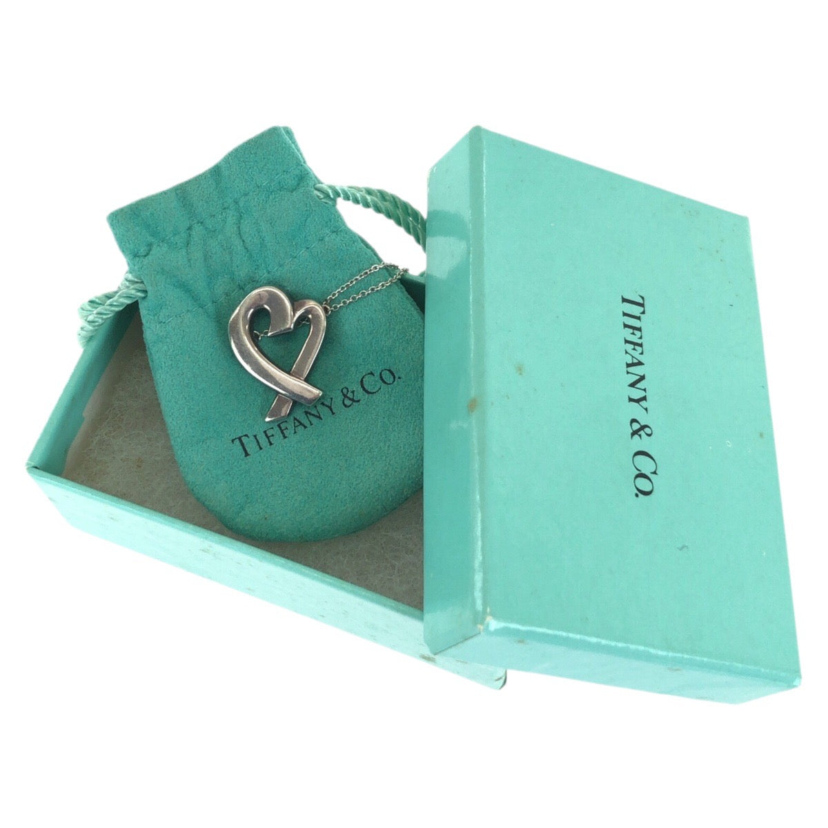 27039
TIFFANY&Co. ティファニー パロマ・ピカソ ラビング ハート シルバー SV925 シルバー ネックレス TIFFANY & Co.刻印 レディース ABP15