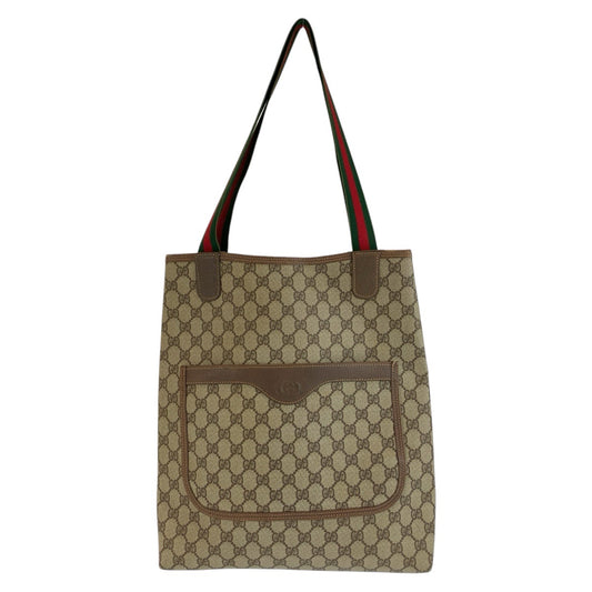 27040
GUCCI グッチ ヴィンテージ シェリーライン ベージュ GGスプリームキャンバス 002 58 6487 トートバッグ ショルダーバッグ レディース ABP30