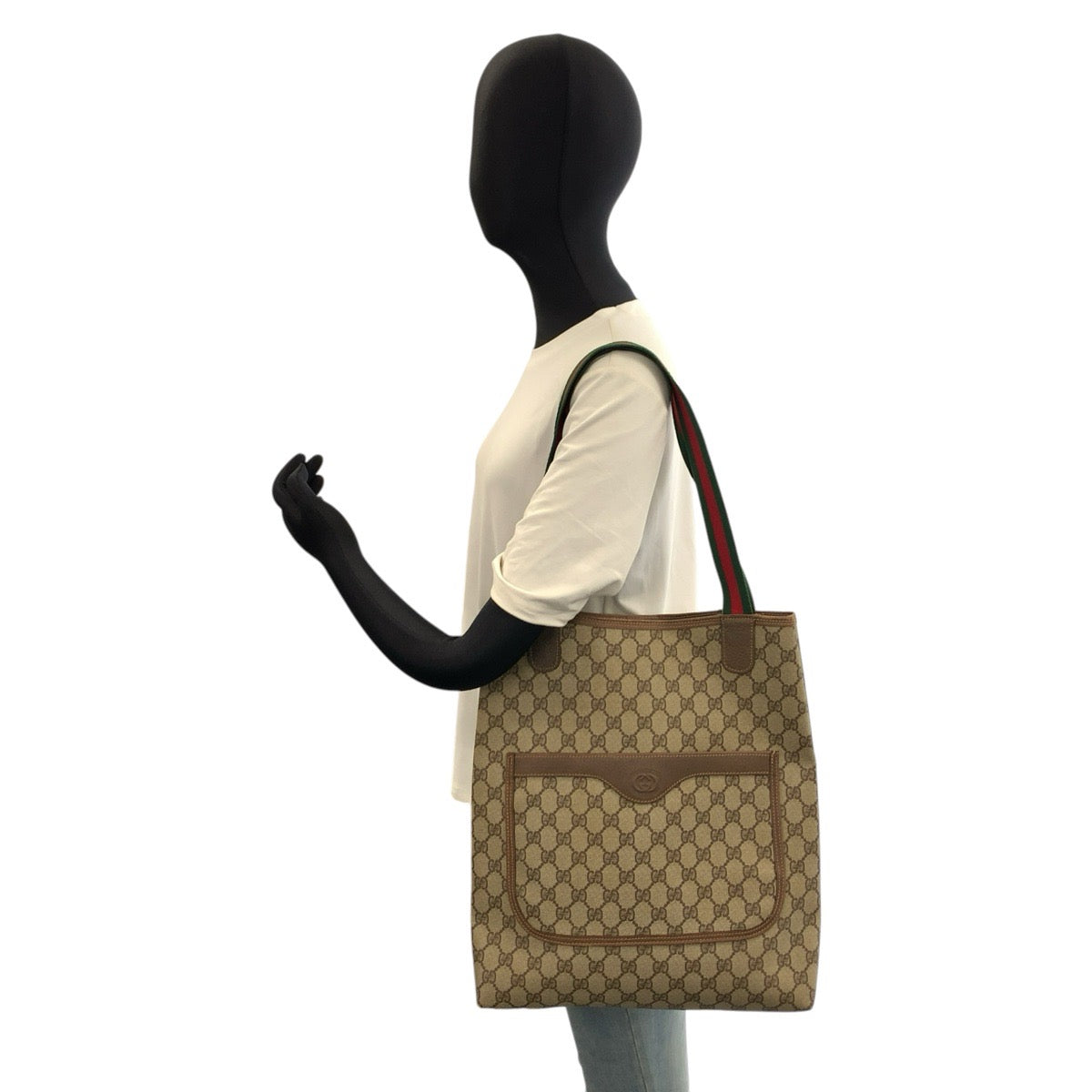 27040
GUCCI グッチ ヴィンテージ シェリーライン ベージュ GGスプリームキャンバス 002 58 6487 トートバッグ ショルダーバッグ レディース ABP30
