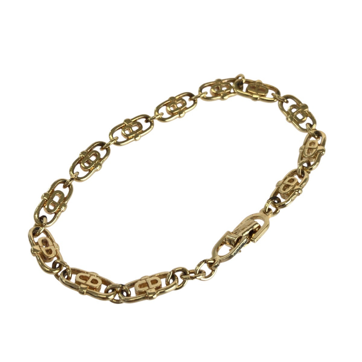 27044
Christian Dior クリスチャンディオール ヴィンテージ CDロゴ ゴールド メッキ チェーンブレスレット レディース ABP15
