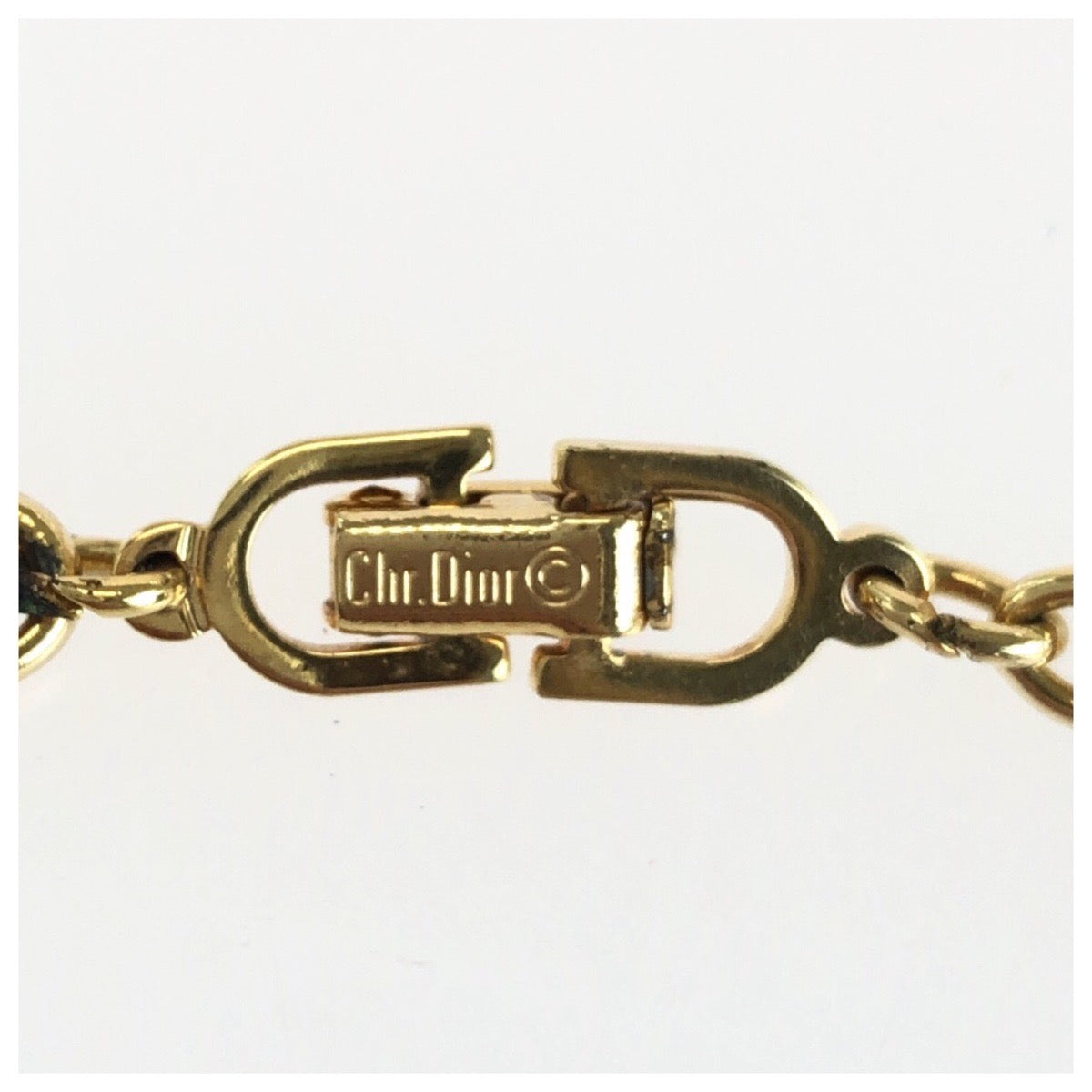 27044
Christian Dior クリスチャンディオール ヴィンテージ CDロゴ ゴールド メッキ チェーンブレスレット レディース ABP15