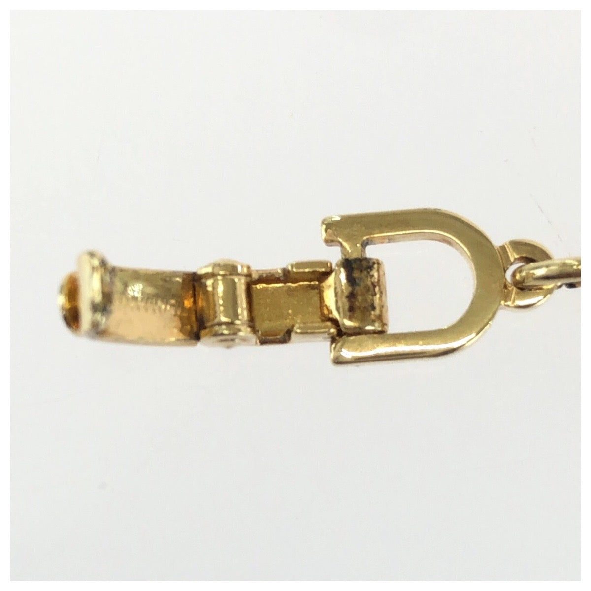 27044
Christian Dior クリスチャンディオール ヴィンテージ CDロゴ ゴールド メッキ チェーンブレスレット レディース ABP15