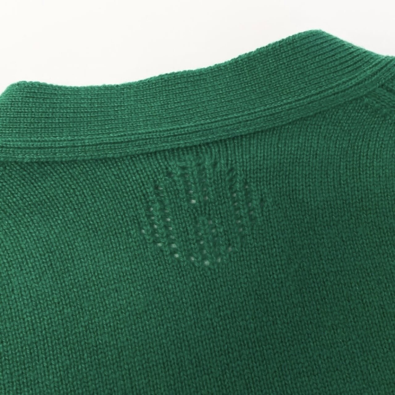 HERMES エルメス Hロゴ グリーン カシミヤ ロングカーディガン レディース B