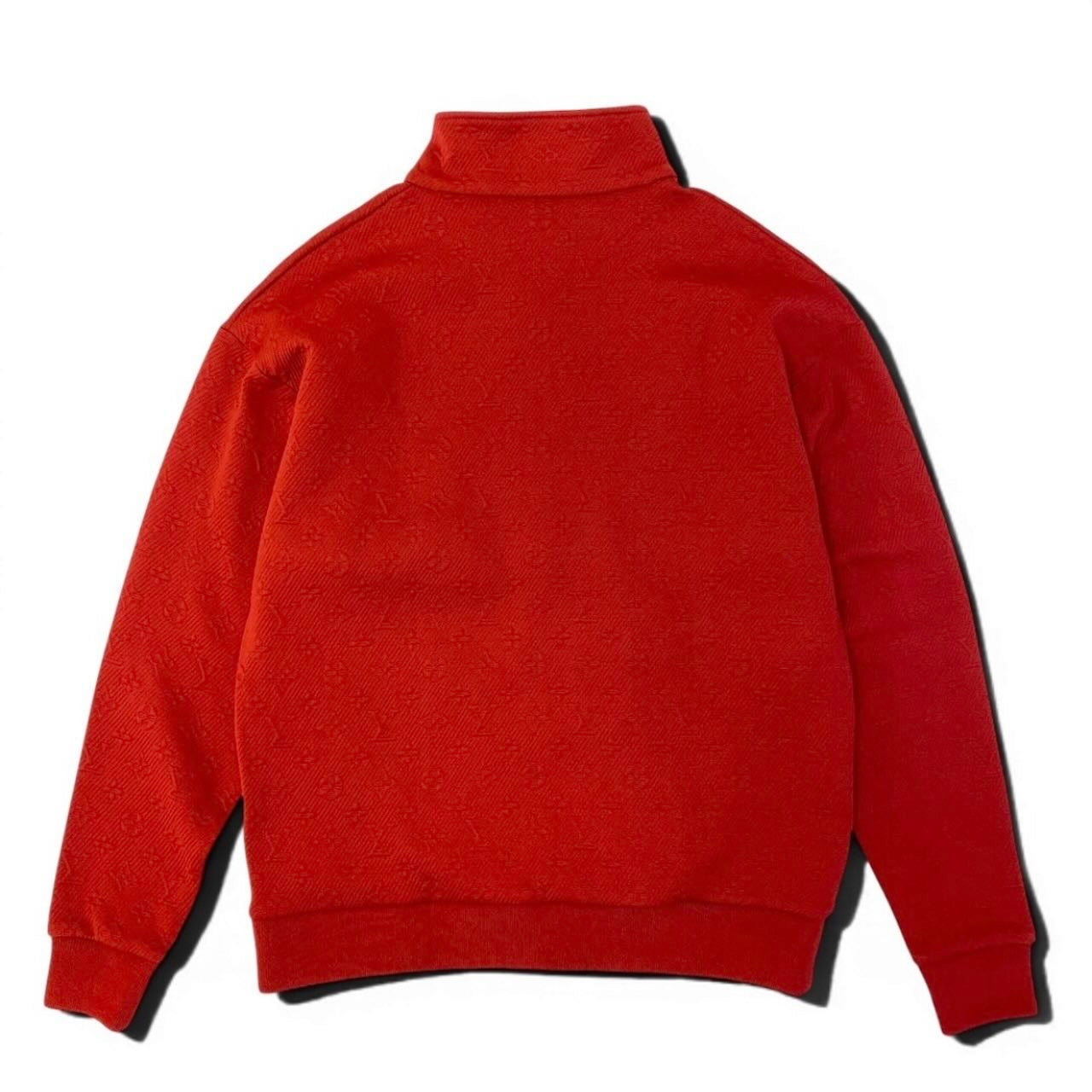 LOUIS VUITTON ルイヴィトン LV モノグラム レッド ポリエステル / コットン / ポリアミド ジップジャケット メンズ A