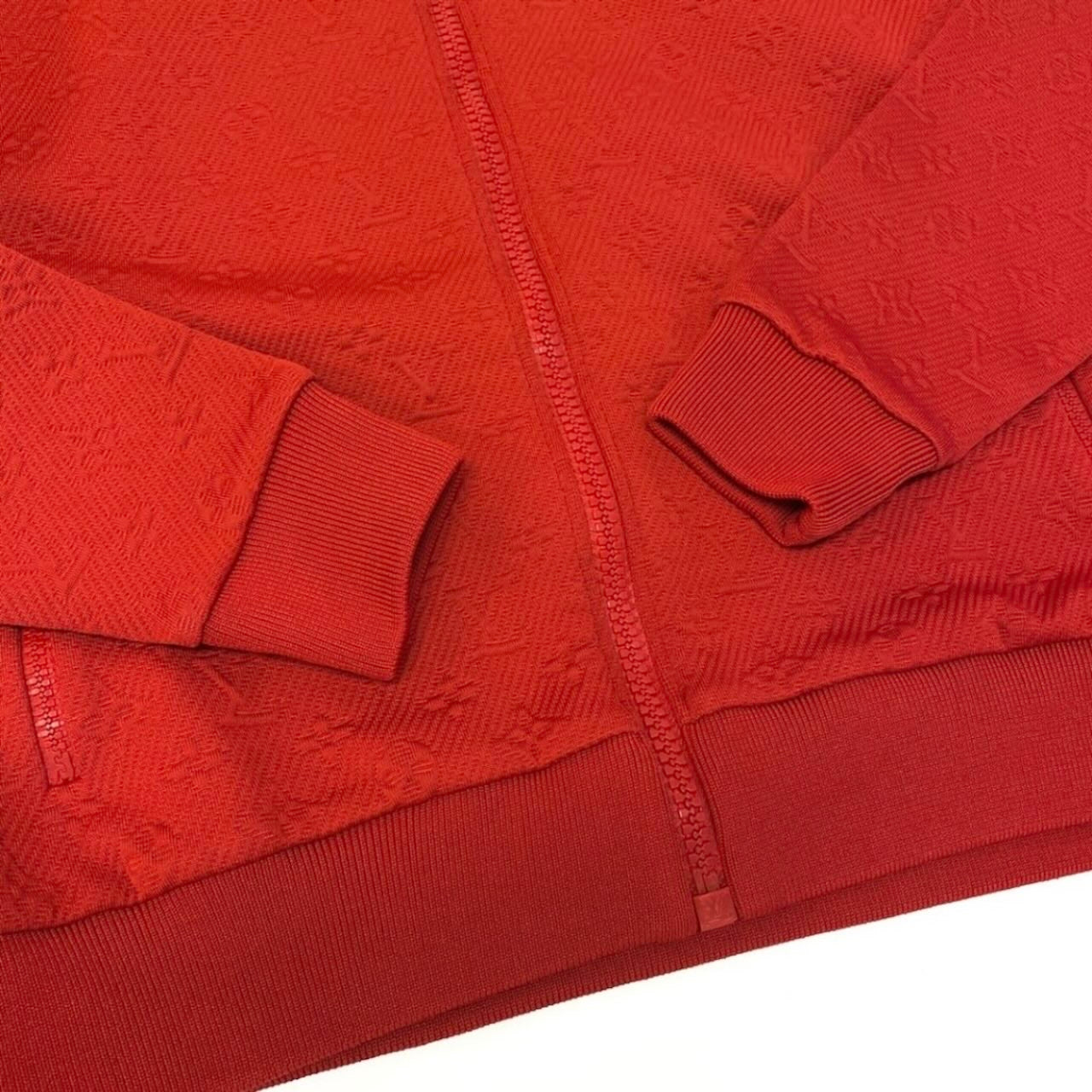 LOUIS VUITTON ルイヴィトン LV モノグラム レッド ポリエステル / コットン / ポリアミド ジップジャケット メンズ A