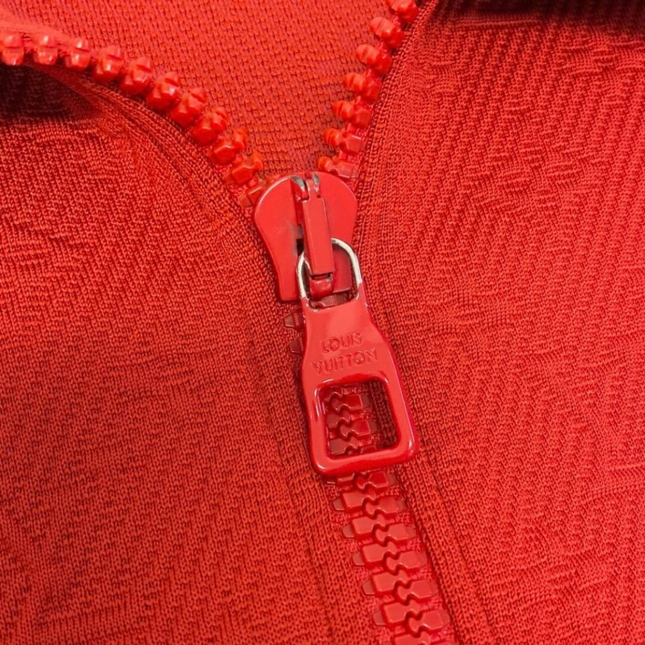 LOUIS VUITTON ルイヴィトン LV モノグラム レッド ポリエステル / コットン / ポリアミド ジップジャケット メンズ A