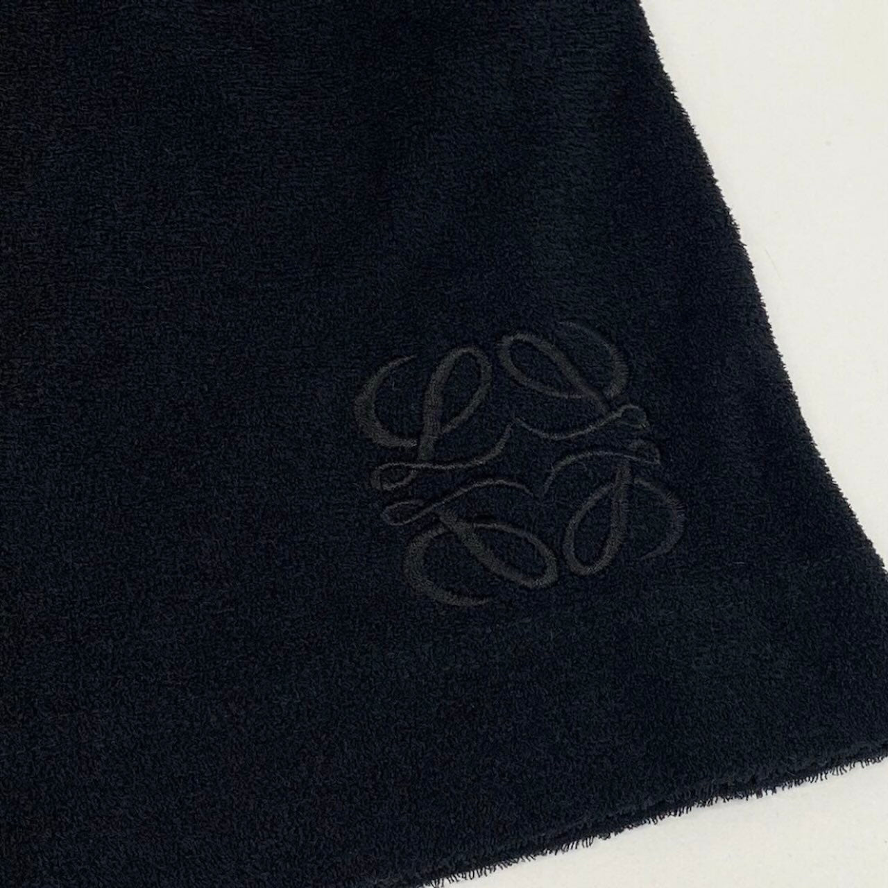 LOEWE ロエベ ロゴ刺繡 ブラック コットン ハーフパンツ レディース B