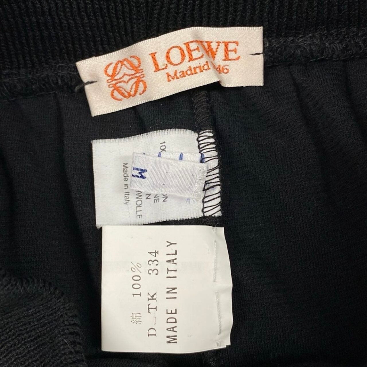 LOEWE ロエベ ロゴ刺繡 ブラック コットン ハーフパンツ レディース B