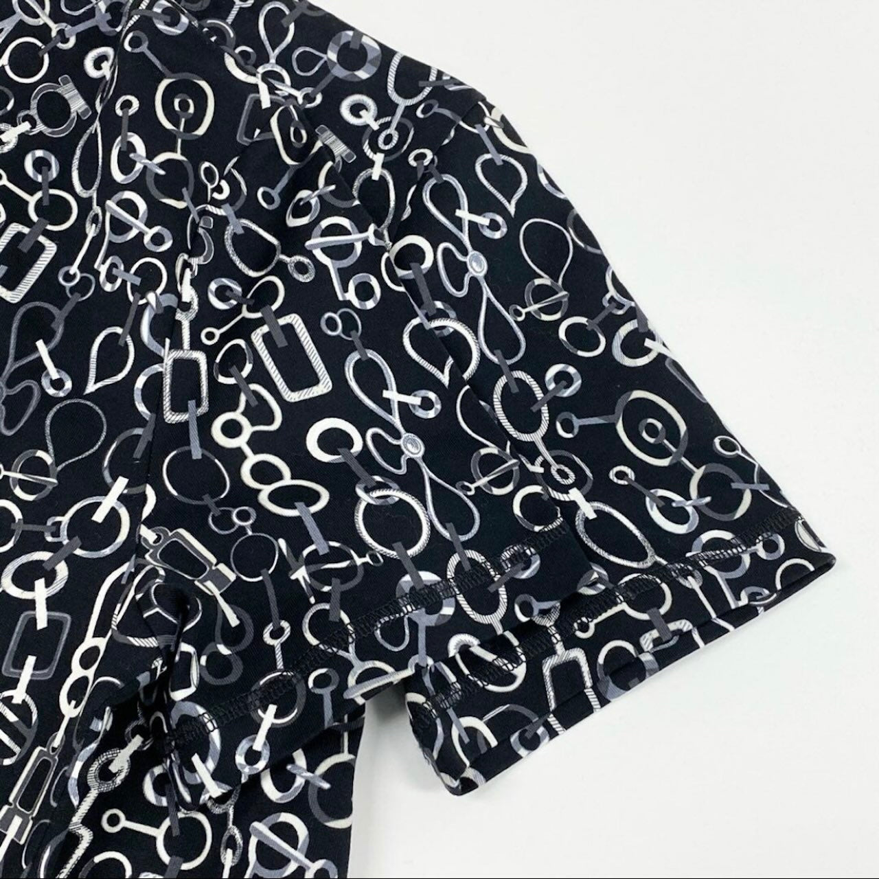 HERMES エルメス Do Re Boucles T-shirt タグ付 23aw ブラック コットン 3H4624DR 半袖Ｔシャツ レディース S