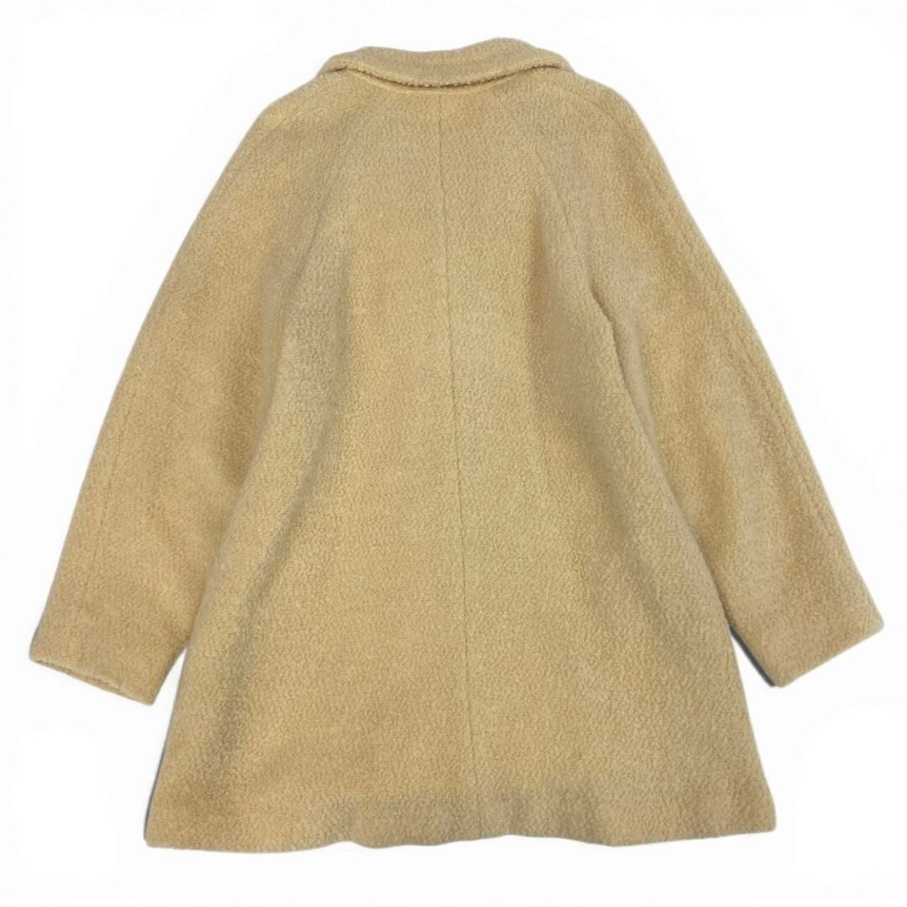 YVES SAINT LAURENT イヴ サンローラン ヴィンテージ ベージュ ウール / コットン ボアコート レディース ABP