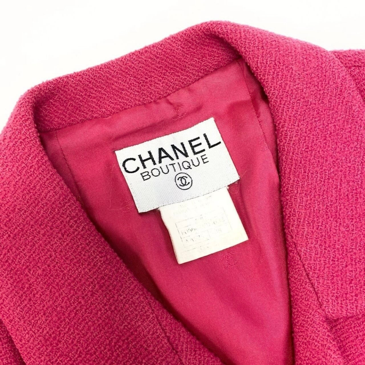 CHANEL シャネル ヴィンテージ CHANEL BOUTIQUE 1996 ウール / ナイロン P06647 テーラードジャケット レディース A