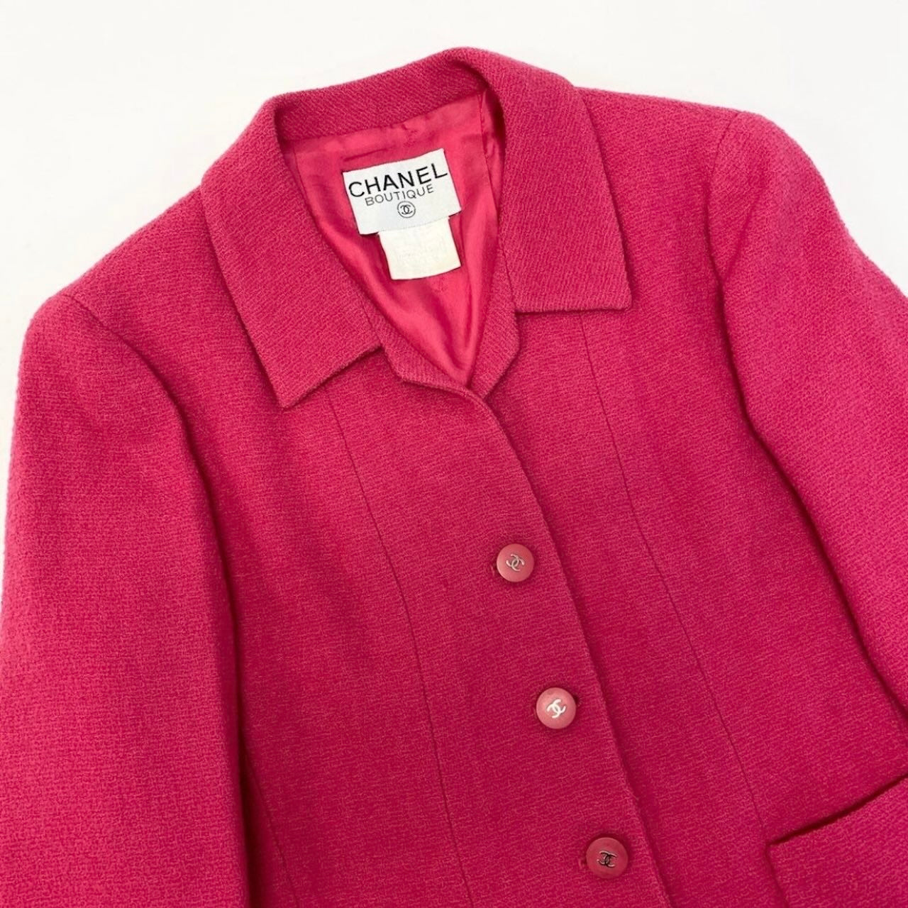 CHANEL シャネル ヴィンテージ CHANEL BOUTIQUE 1996 ウール / ナイロン P06647 テーラードジャケット レディース A