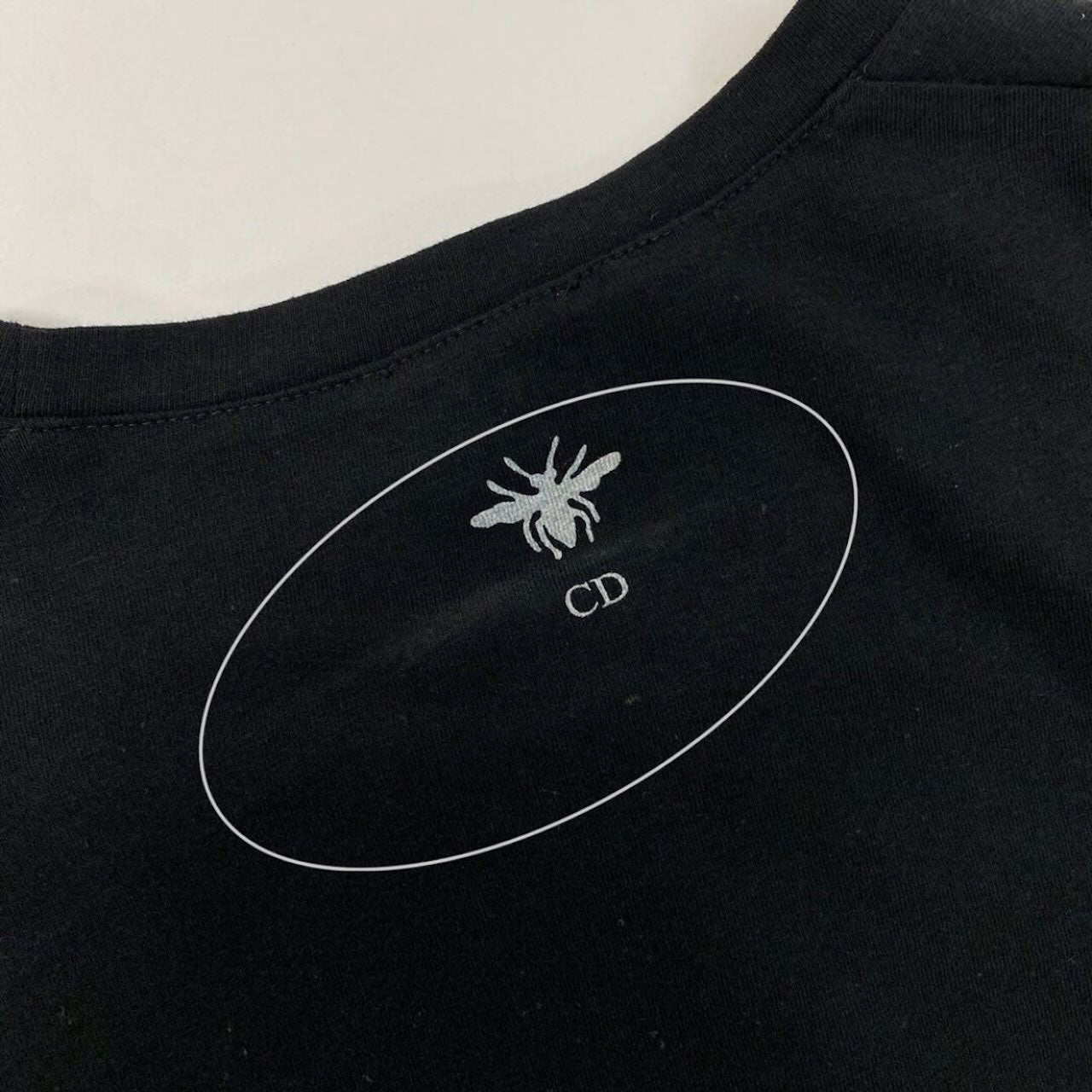 Christian Dior クリスチャンディオール JADIOR 8 ブラック コットン / リネン 半袖Ｔシャツ レディース B