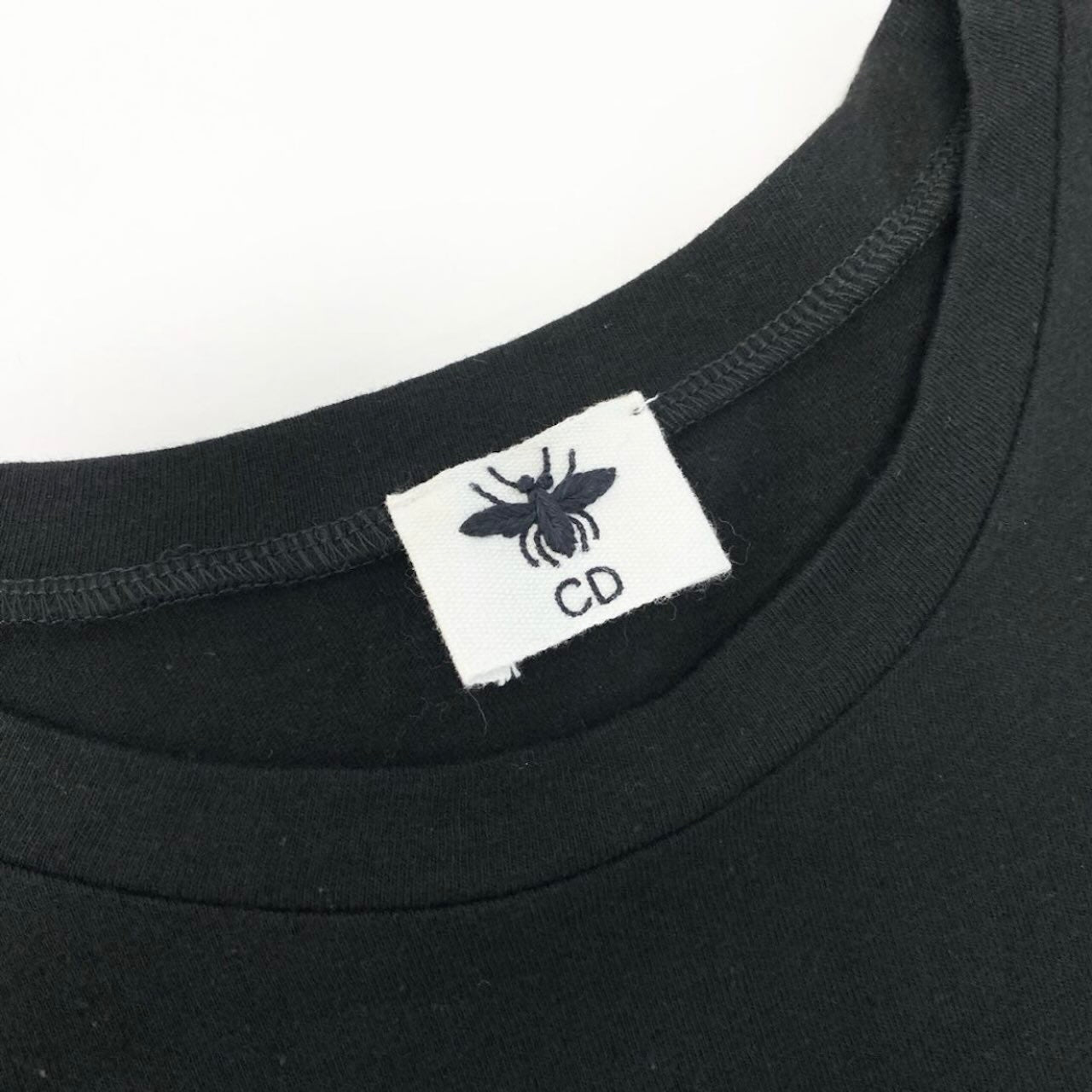 Christian Dior クリスチャンディオール JADIOR 8 ブラック コットン / リネン 半袖Ｔシャツ レディース B